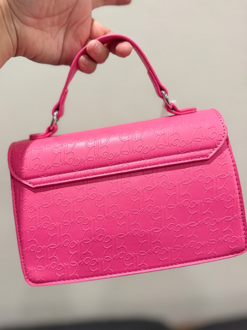 Barbie Hot Pink Embossed Mini Top-Handle Bag - Picture 6 of 17